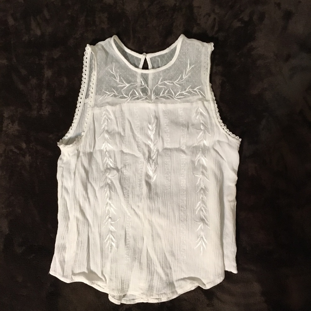 White tank top blouse